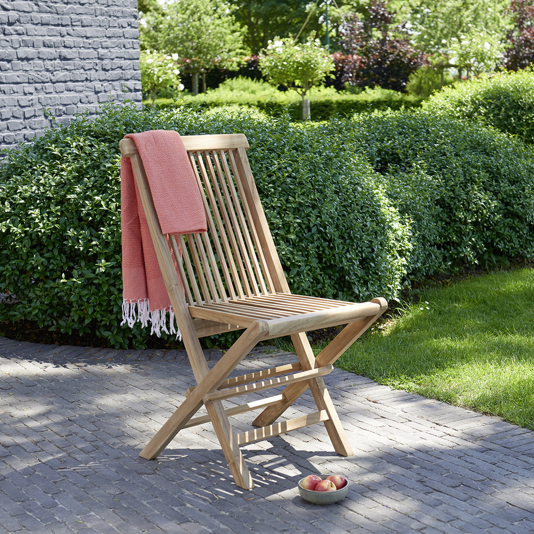 MIDLAND - Chaise de jardin en teck massif pliante