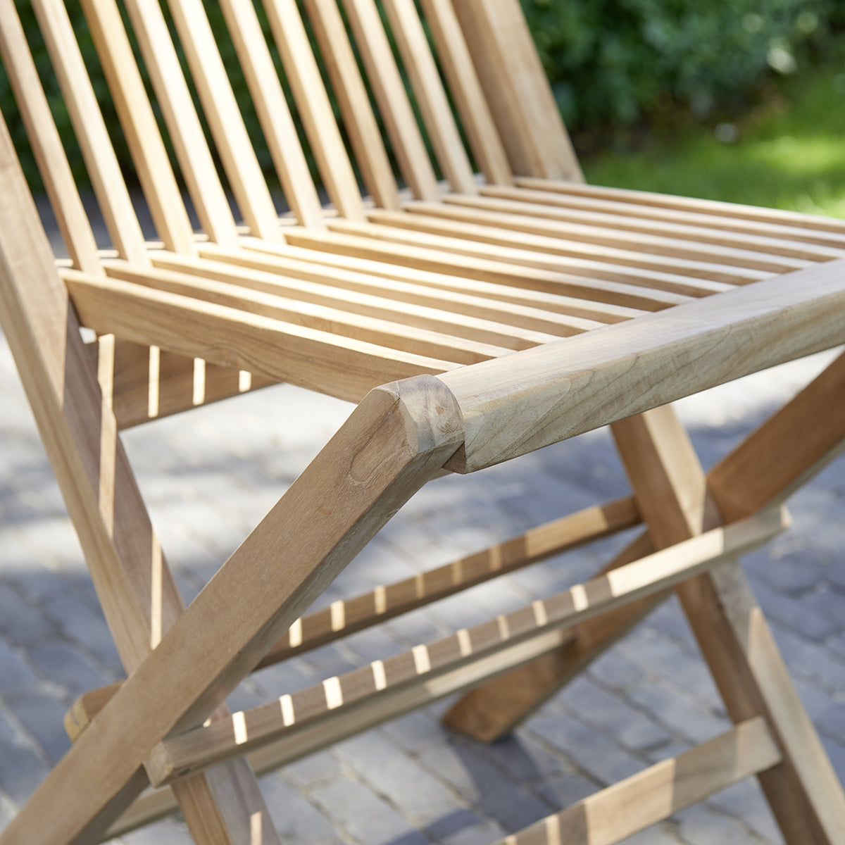 MIDLAND - Chaise de jardin en teck massif pliante