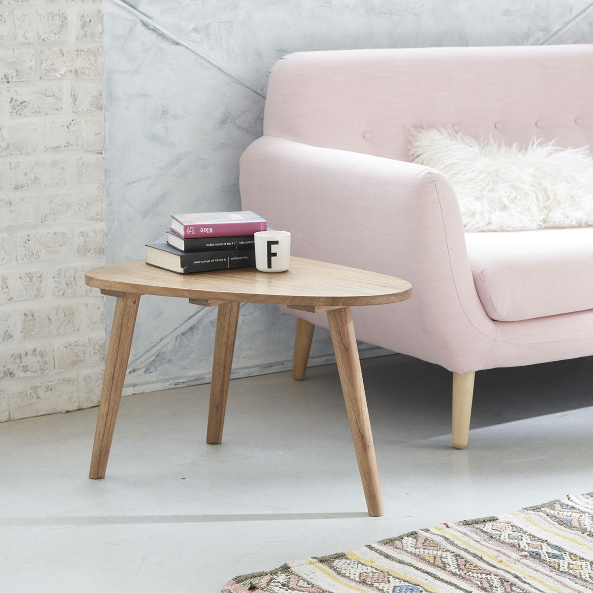 ODDA - Table basse en mindi massif 62 cm