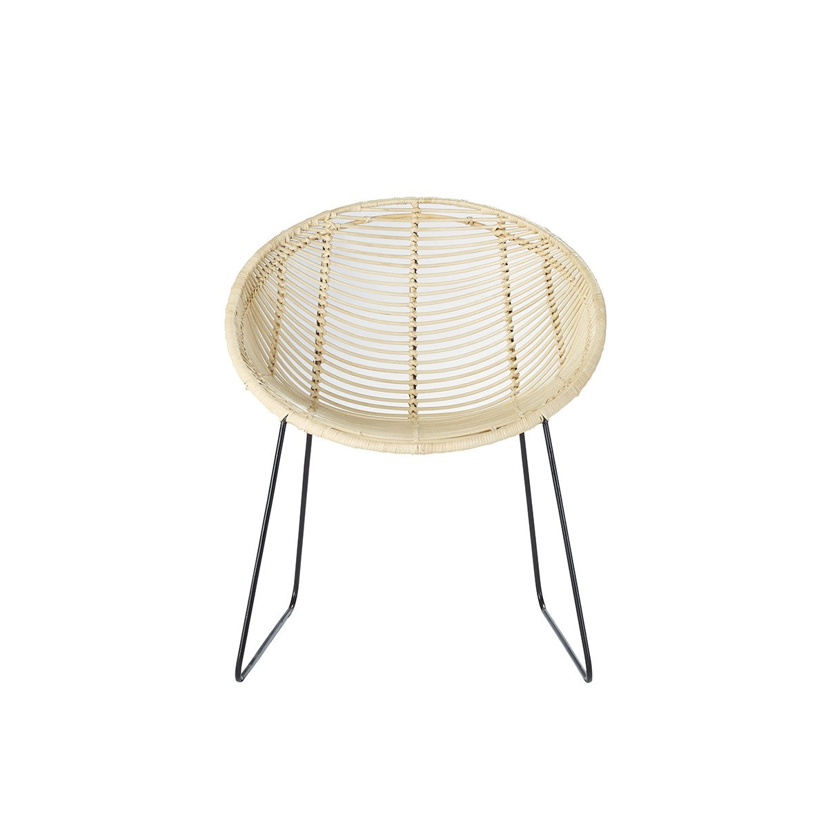 BOHEMA - Chaise en rotin et métal