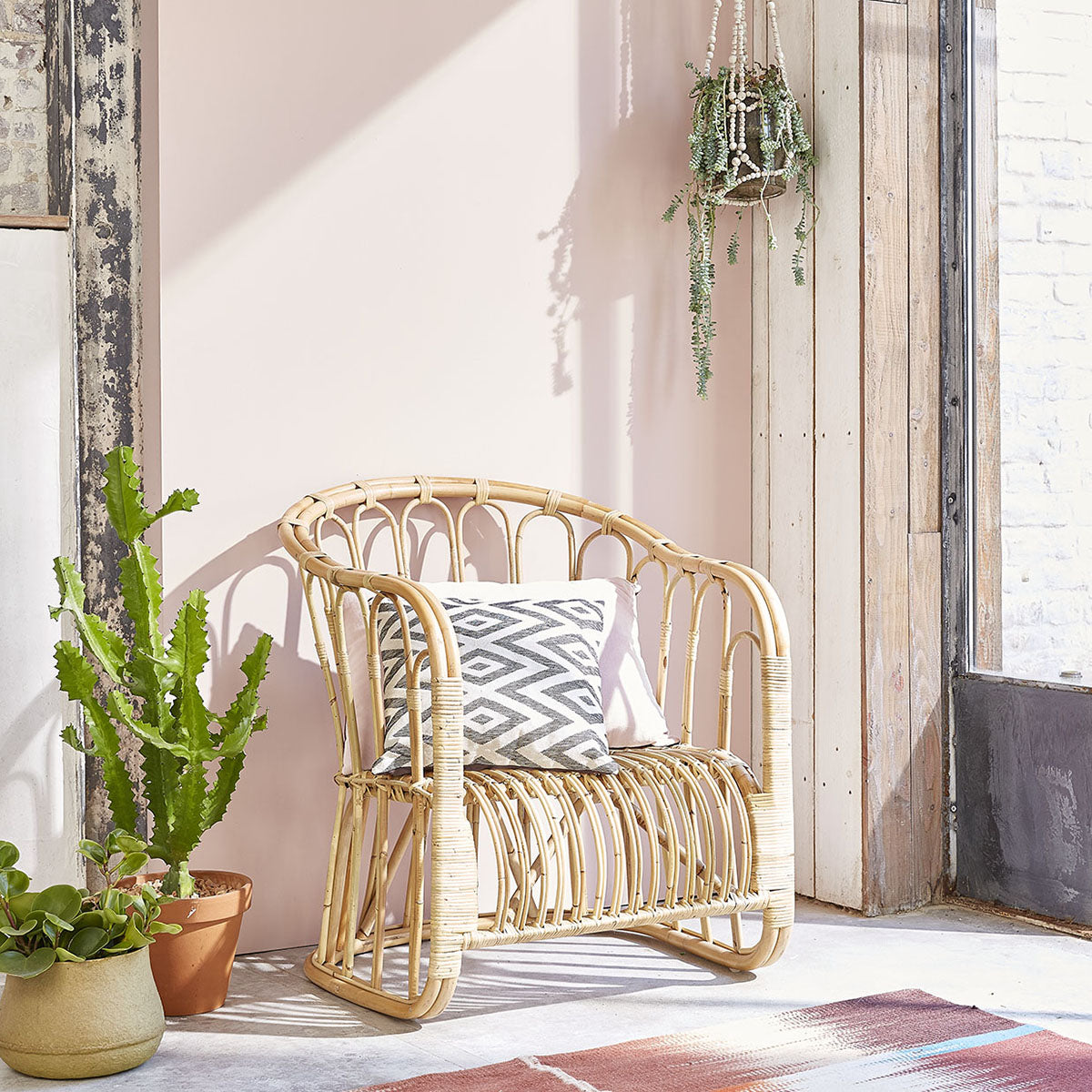 PAOLA - Fauteuil rotin confort