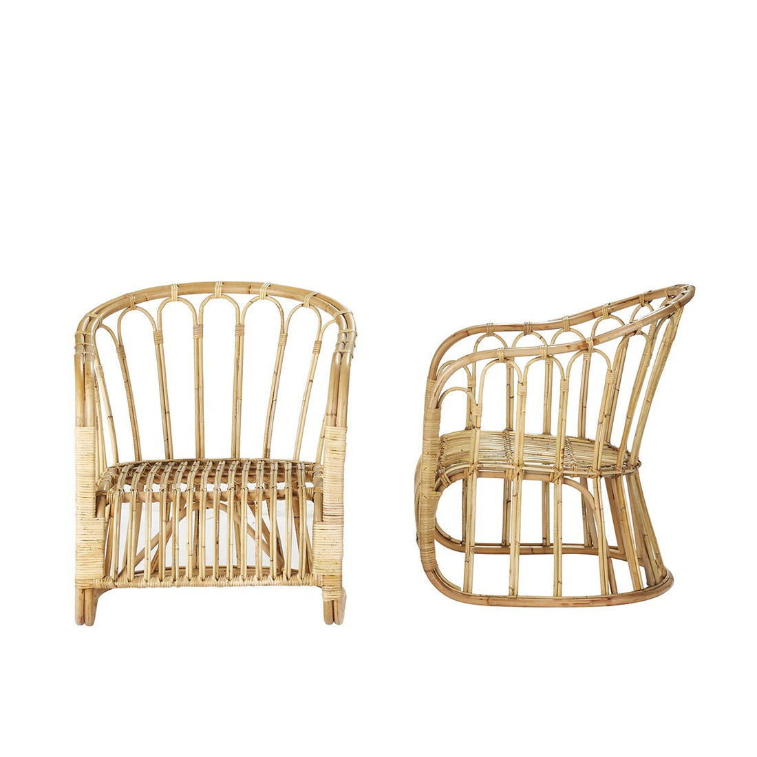 PAOLA - Lot de 2 fauteuils rotin confort
