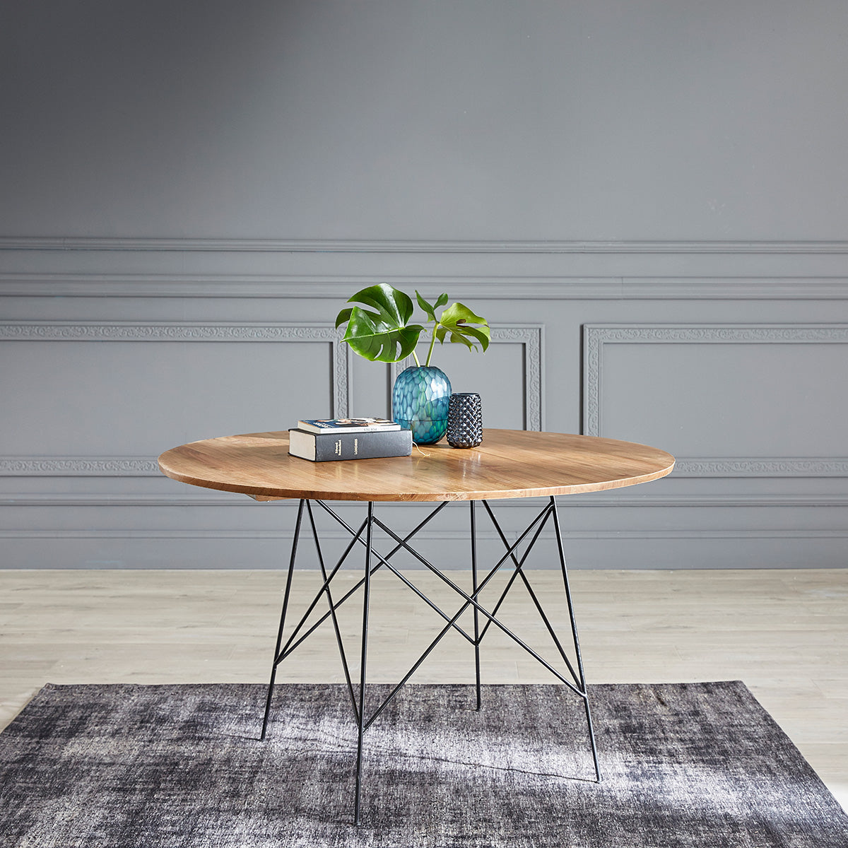 TILO - Table en mindi massif ronde 4 pers.