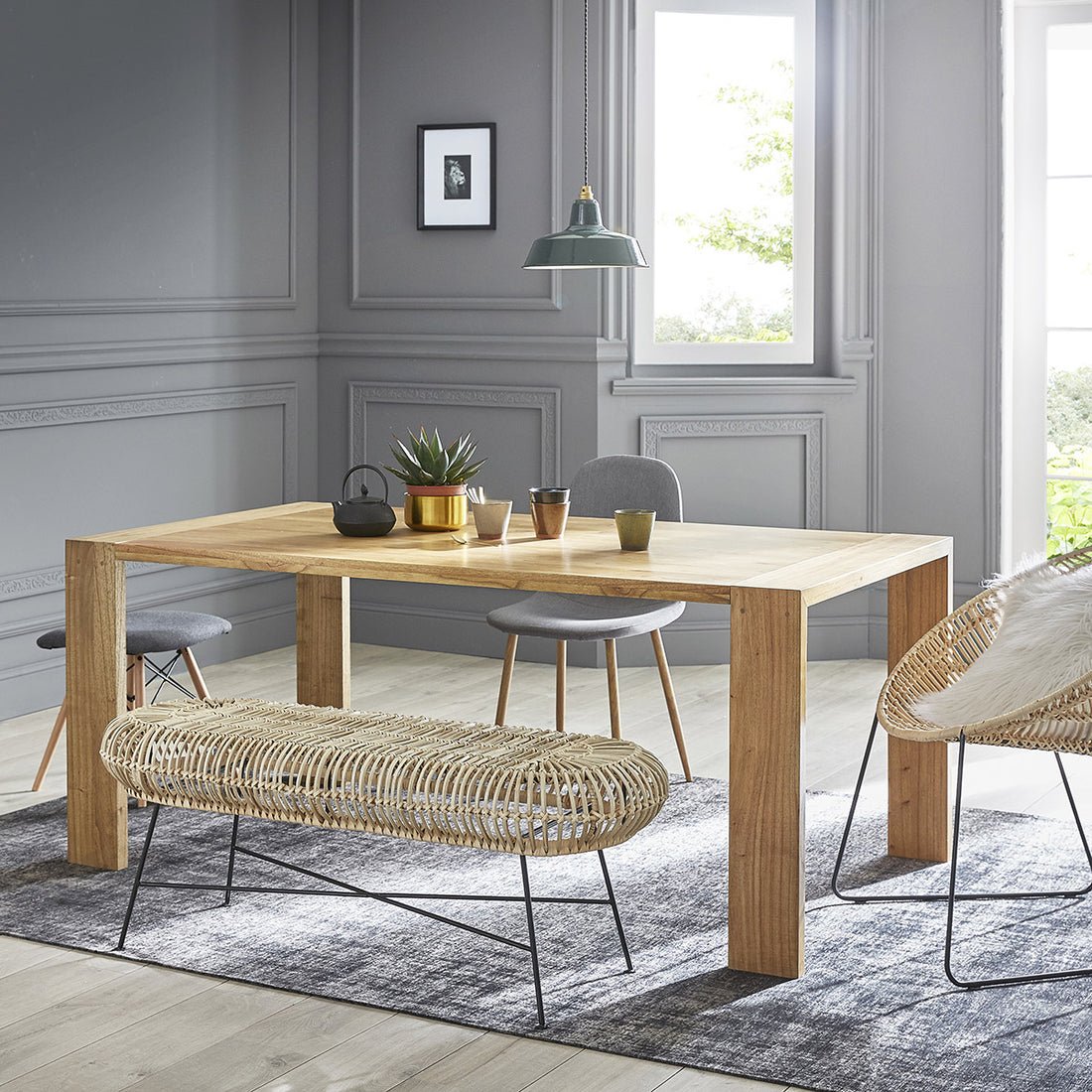 TILO - Table en mindi massif 8 pers.