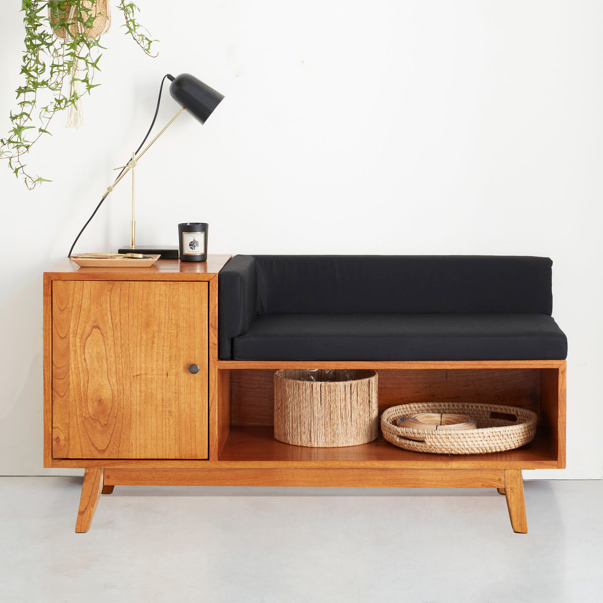 CELESTE - Banc d'entrée en mindi massif 120 cm