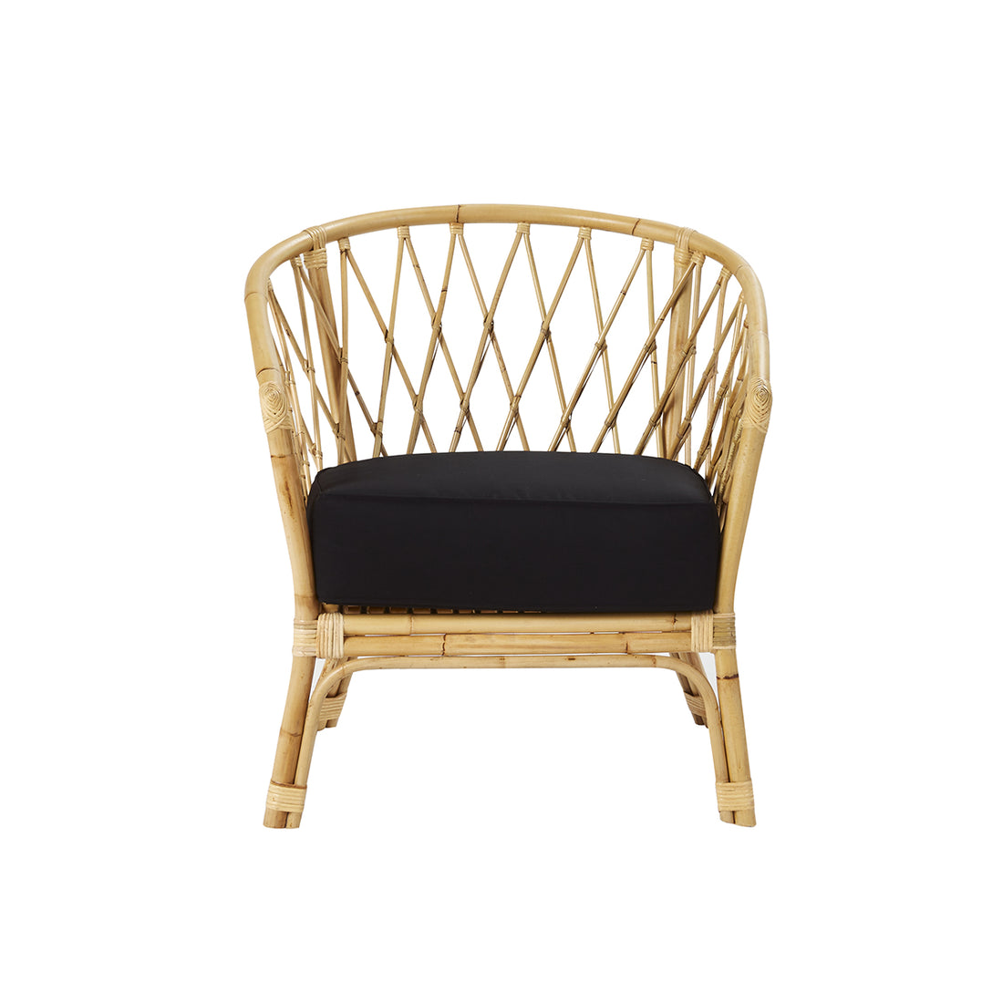 PAOLA - Fauteuil en rotin coussin inclus