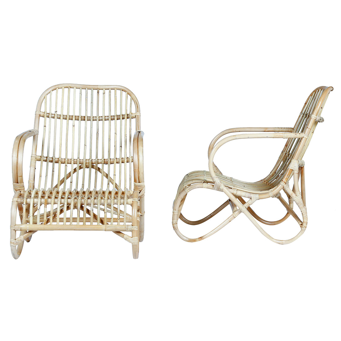 BOHO - Lot de 2 fauteuils en rotin