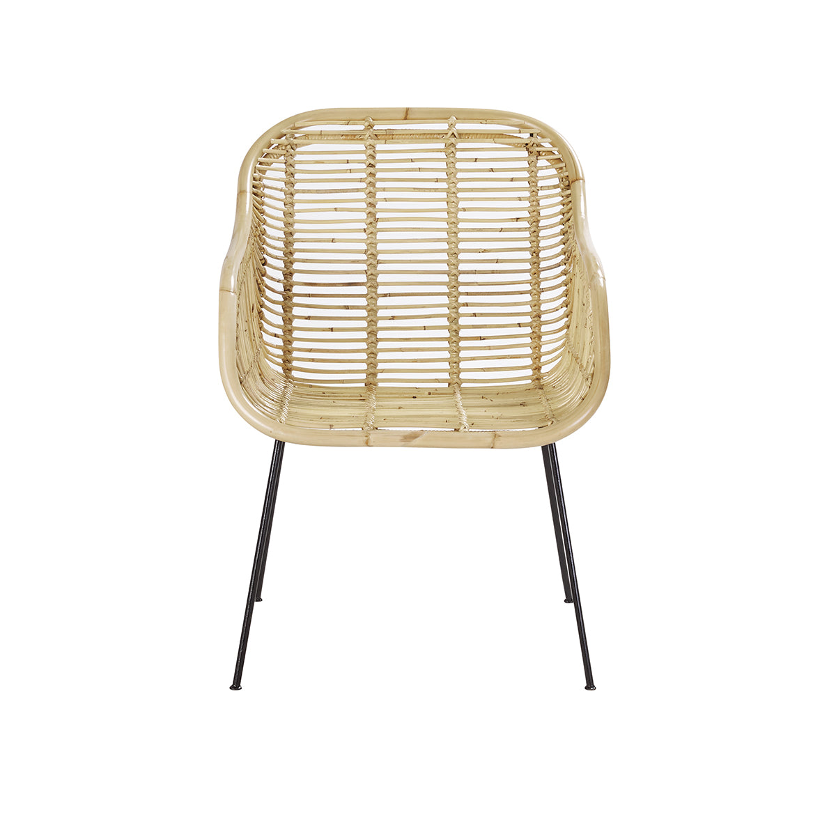 BOHO - Fauteuil en rotin et métal