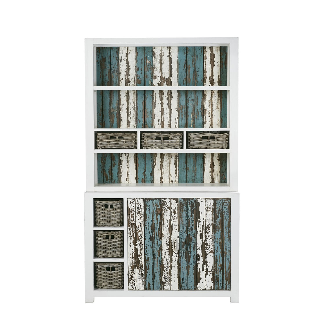 ATLANTIC - Bibliothèque en bois recyclé massif 125 cm