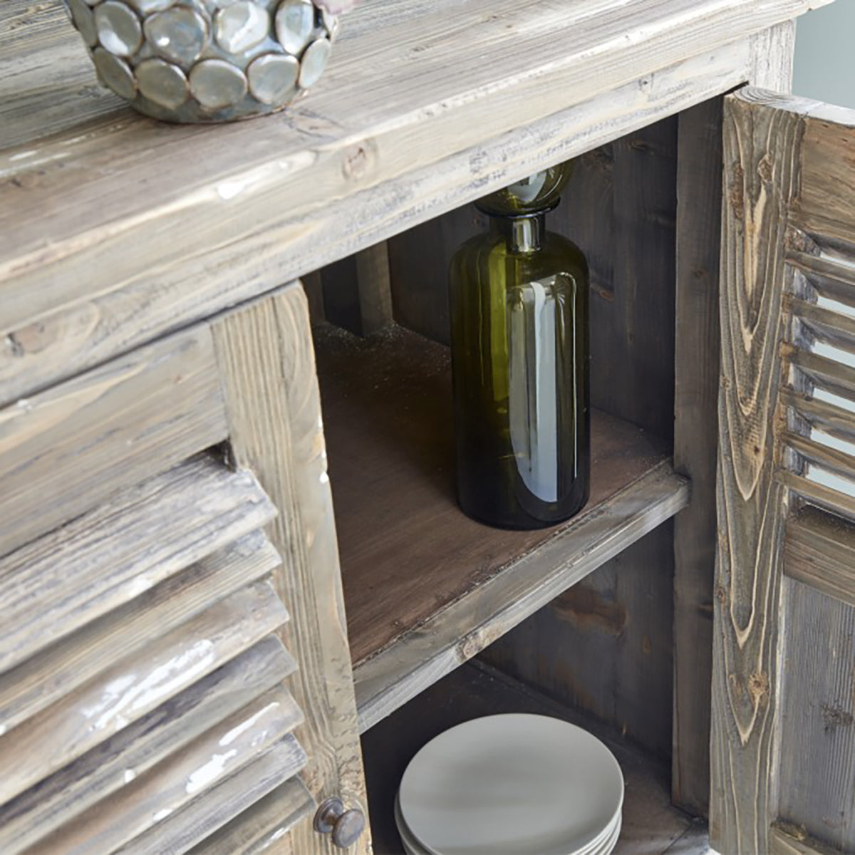 VICTOR - Buffet en bois recyclé massif 140 cm