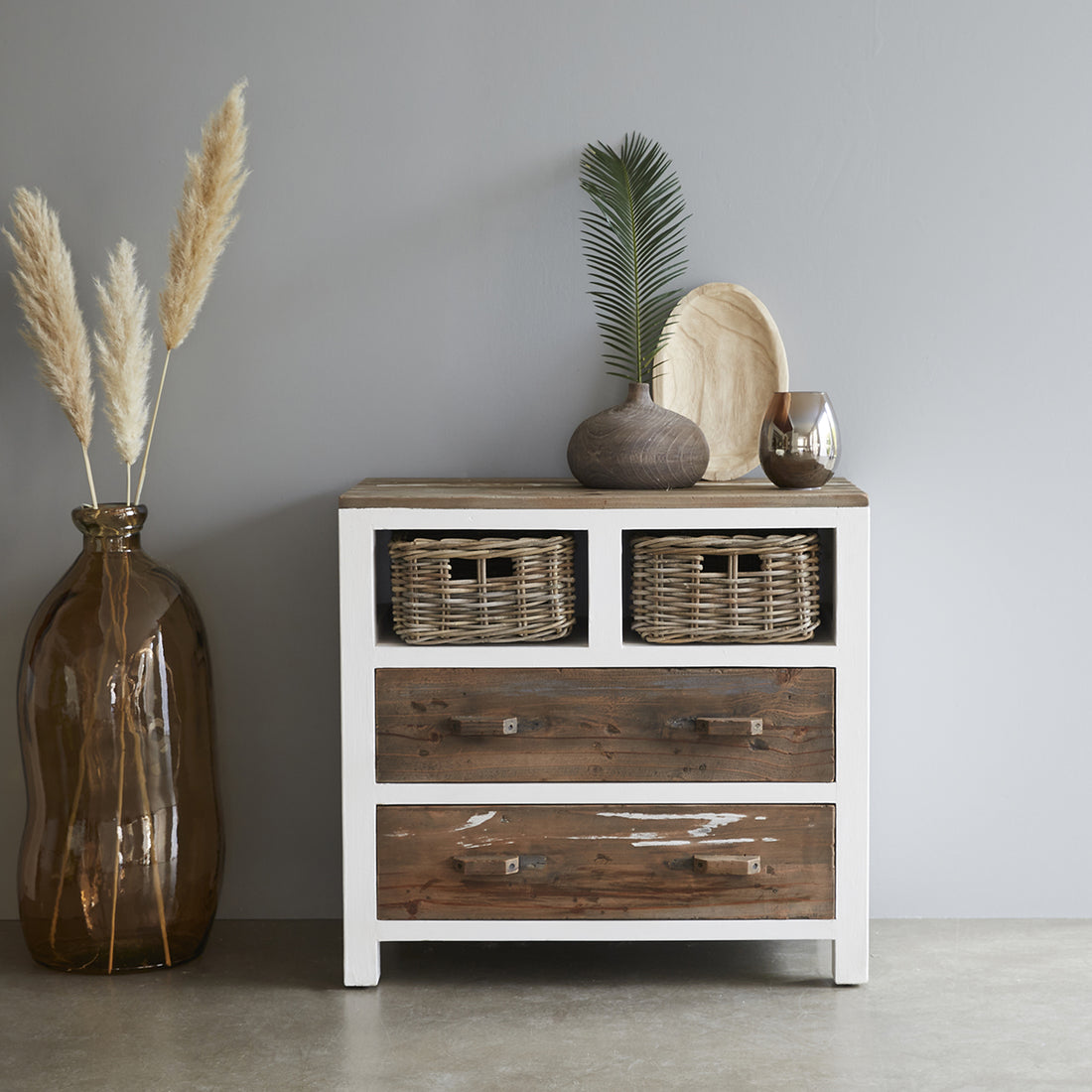 HONFLEUR - Commode en bois recyclé massif 80 cm