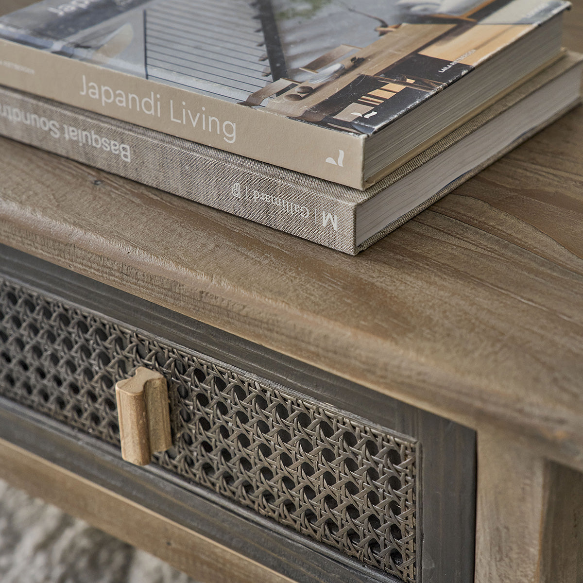 JUNKO - Table basse en bois recyclé massif 110 cm