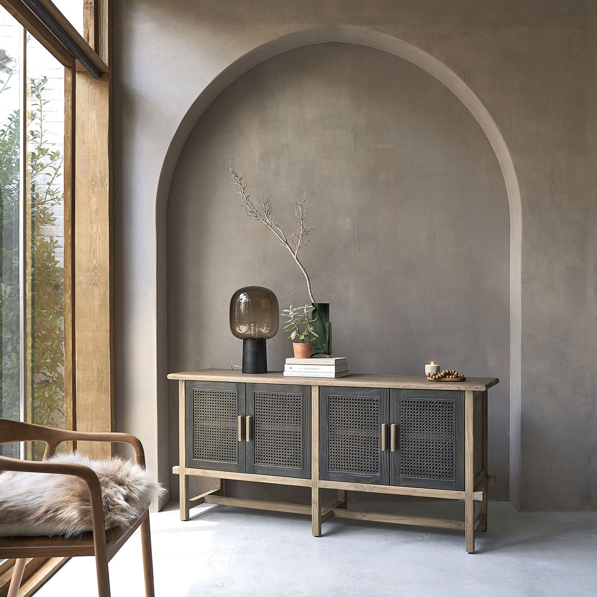 JUNKO - Buffet en bois recyclé massif 173 cm