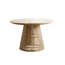 Table en teck massif ronde 4 pers.