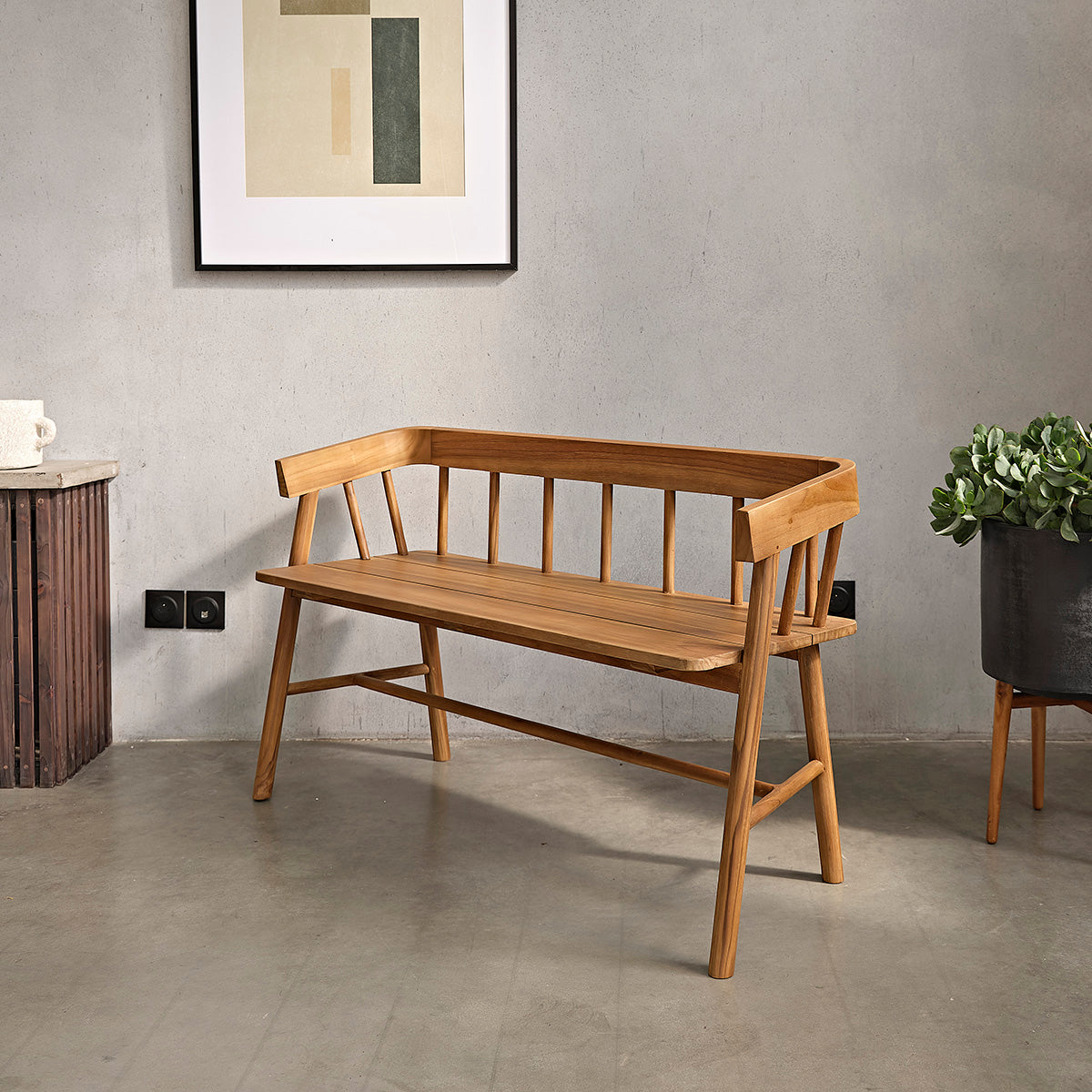 NIDO - Banc en teck massif 120 cm