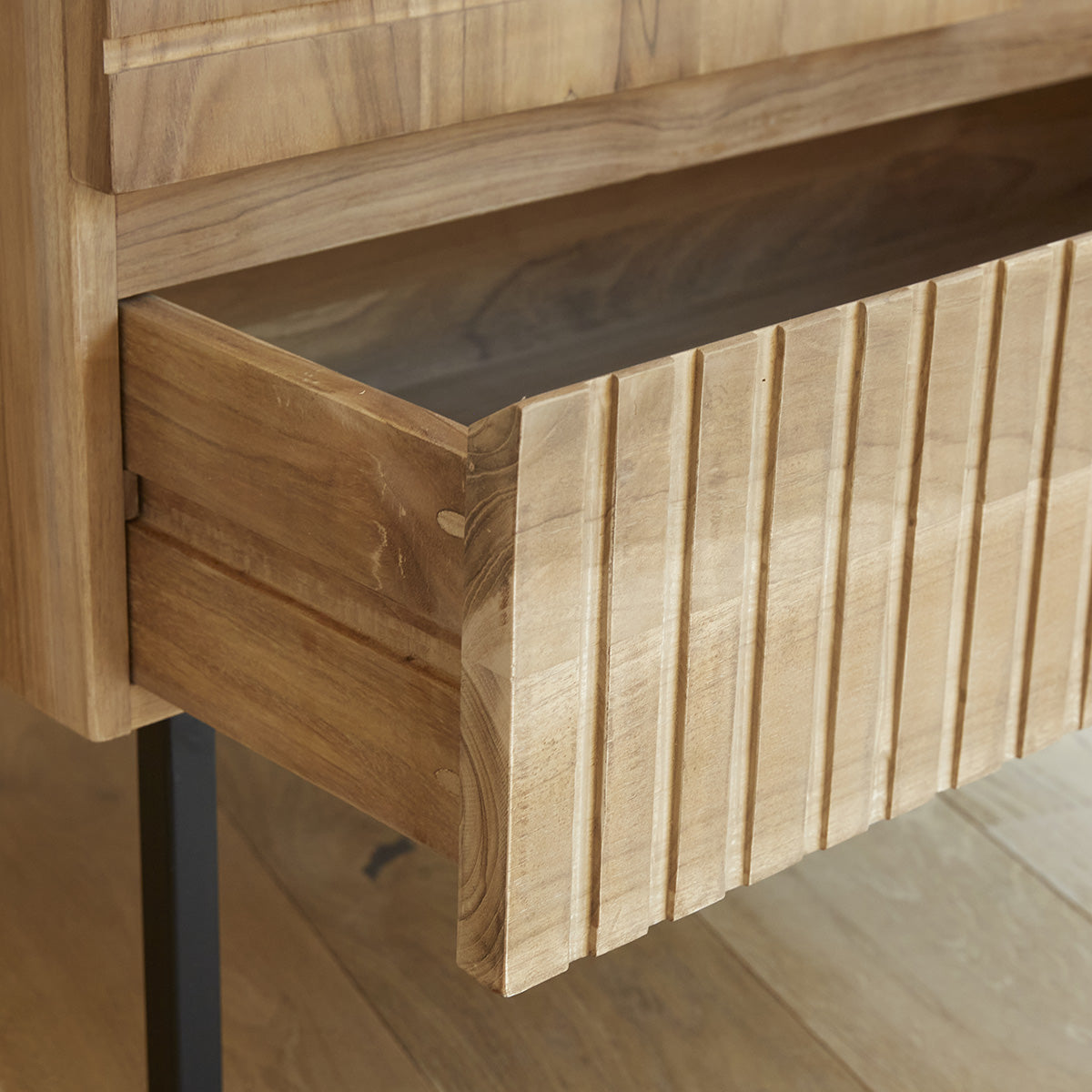 PORTLAND - Armoire en teck massif 95 cm