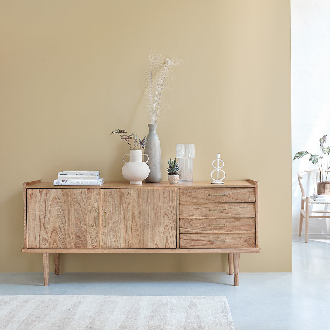 SUZANNE - Commode en mindi massif 175 cm