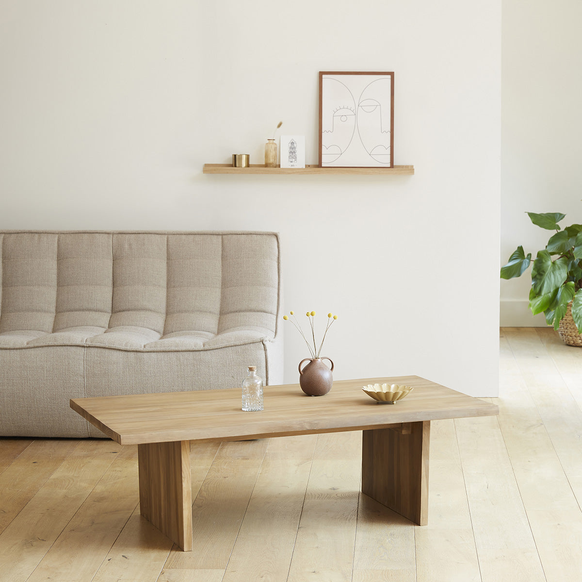 BOSTON - Table basse en teck massif 120 cm