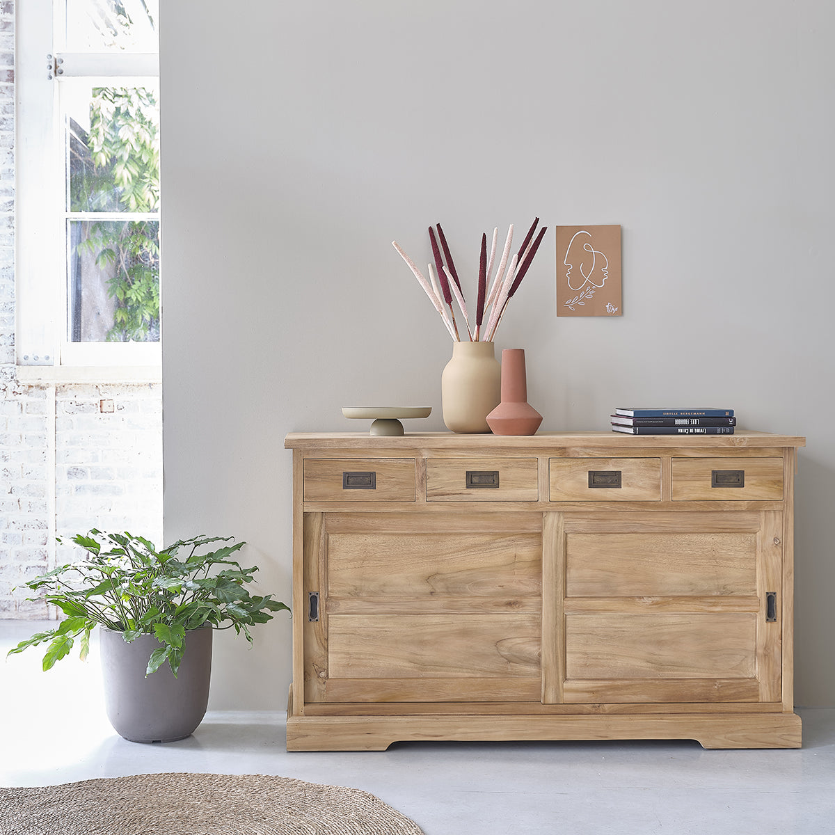 BOSTON - Buffet en teck massif 150 cm