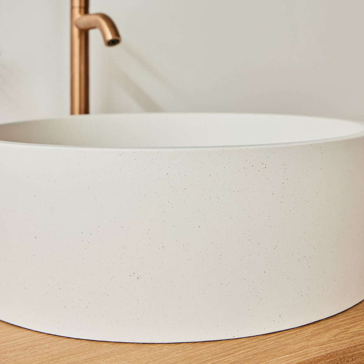 MELIA - Vasque en béton beige Ø37 cm