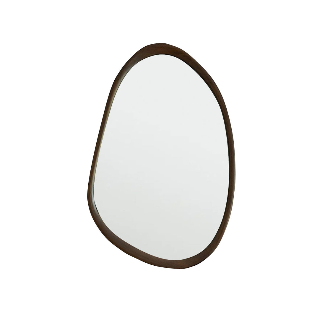 VINTAGE - Miroir en mindi massif finition noyer 90x60 cm