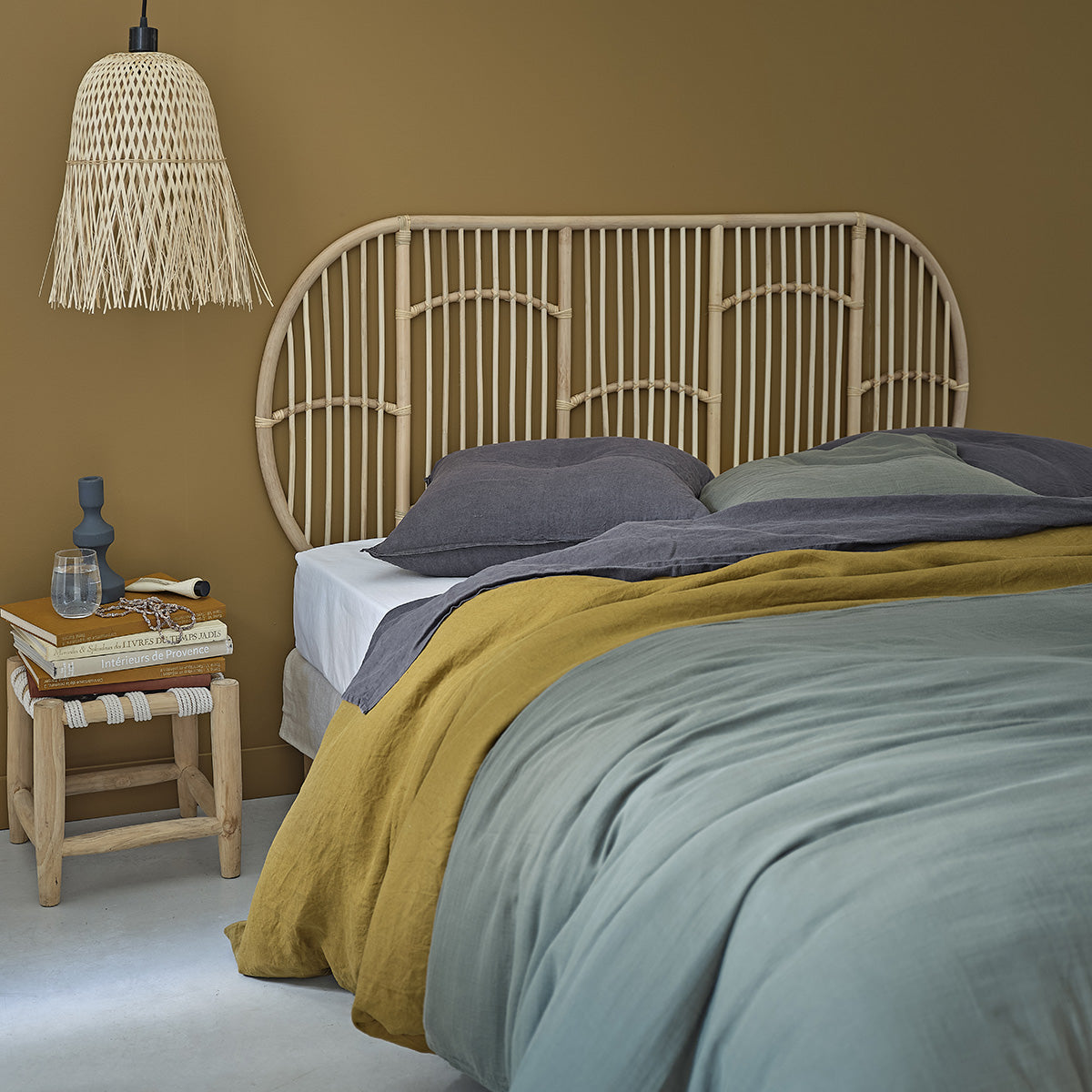 BOHO - Tête de lit en rotin 160 cm