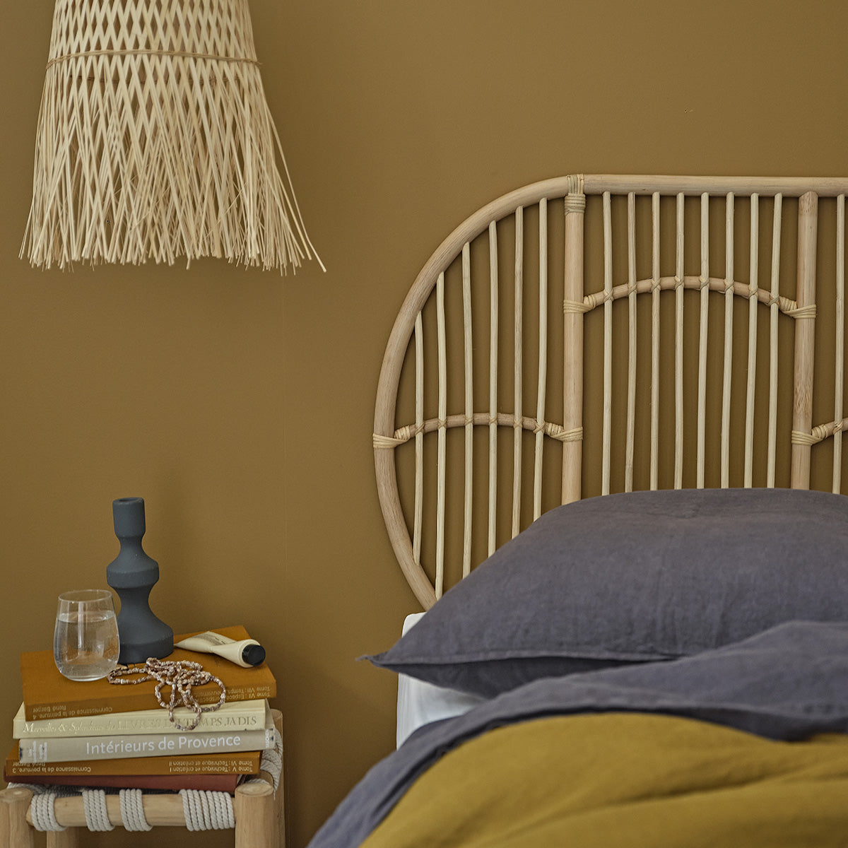 BOHO - Tête de lit en rotin 160 cm