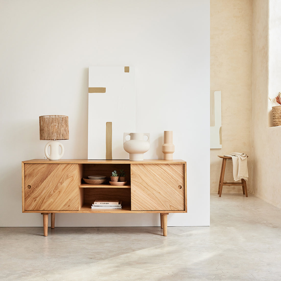 PACÔME - Buffet en mindi massif 160 cm
