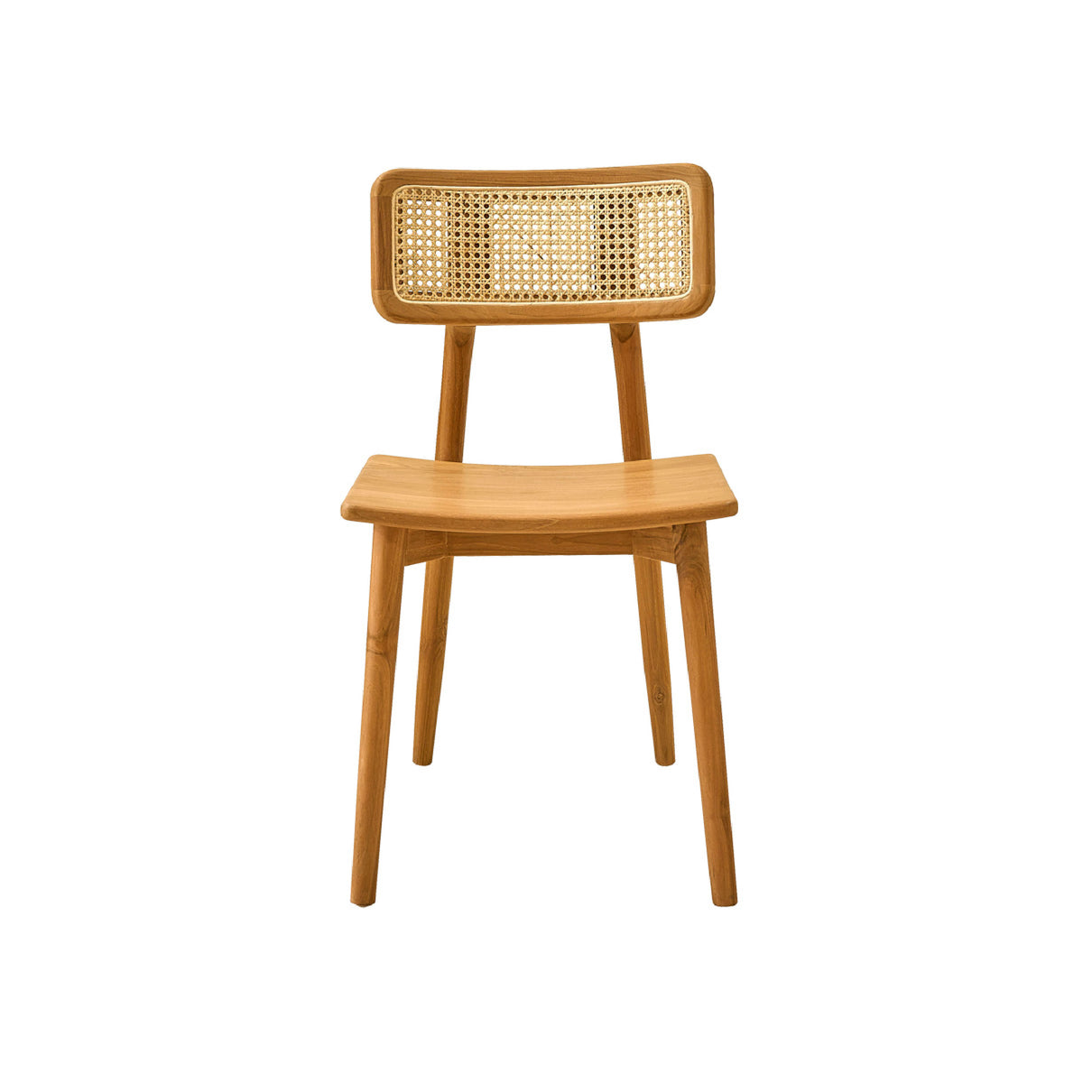 SIXTINE - Chaise en teck massif et cannage