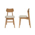 Lot de 2 chaises en teck massif assise bouclette