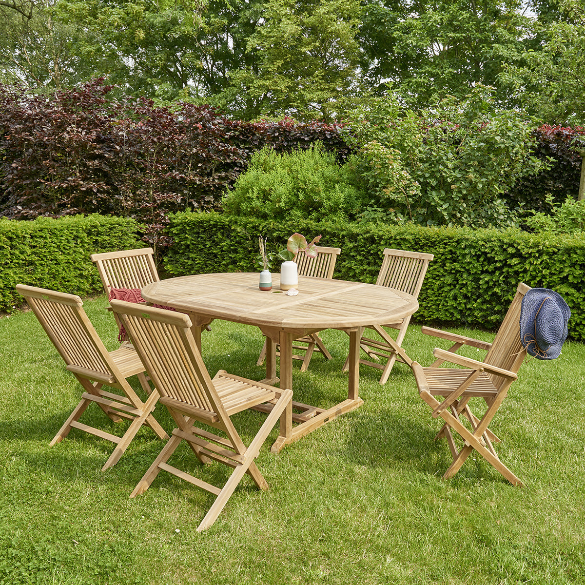 MIDLAND - Fauteuil de jardin en teck massif pliant