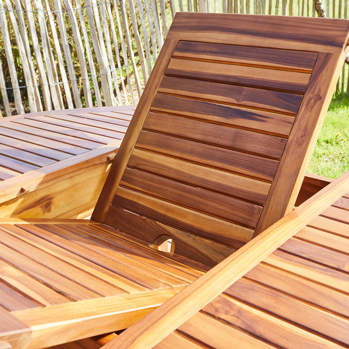 BALI - Table de jardin en teck huilé massif extensible ovale 6/8 pers.