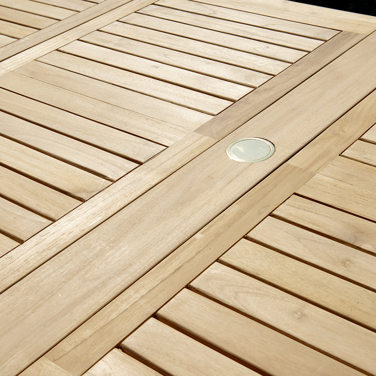 MIDLAND - Table de jardin en teck massif extensible ovale 10/12 pers.