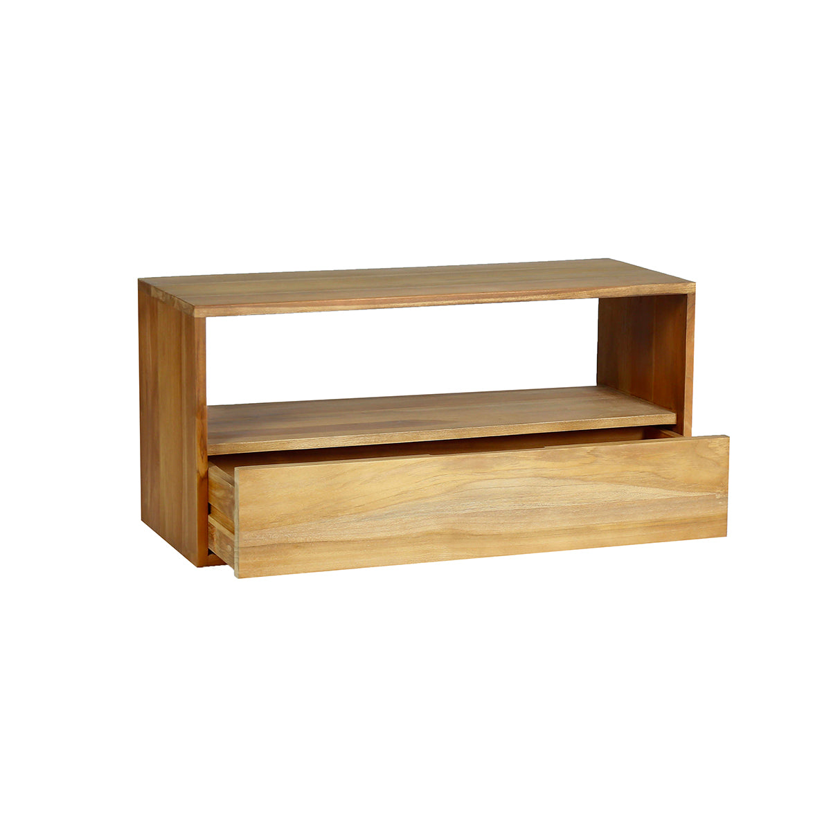 NIDO - Meuble TV en teck massif 90 cm