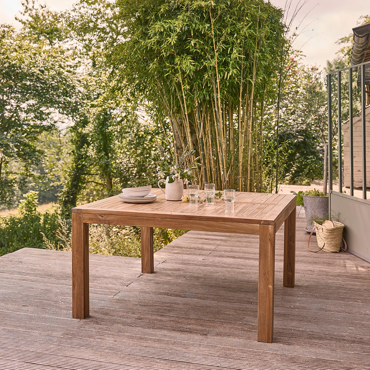 MALTE - Salon de jardin en teck 8 places