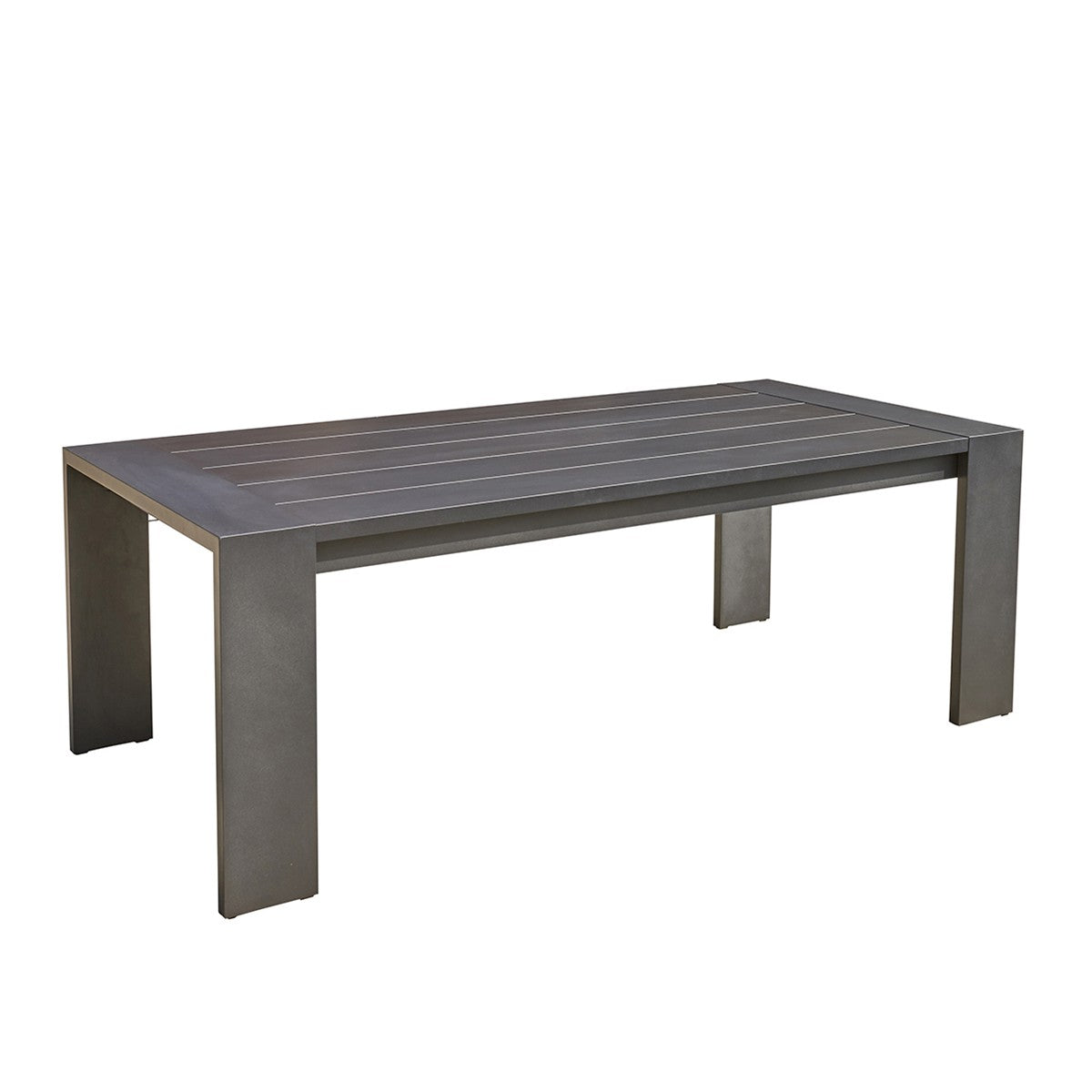 IBIZA - Table de jardin en aluminium noir 6 pers.