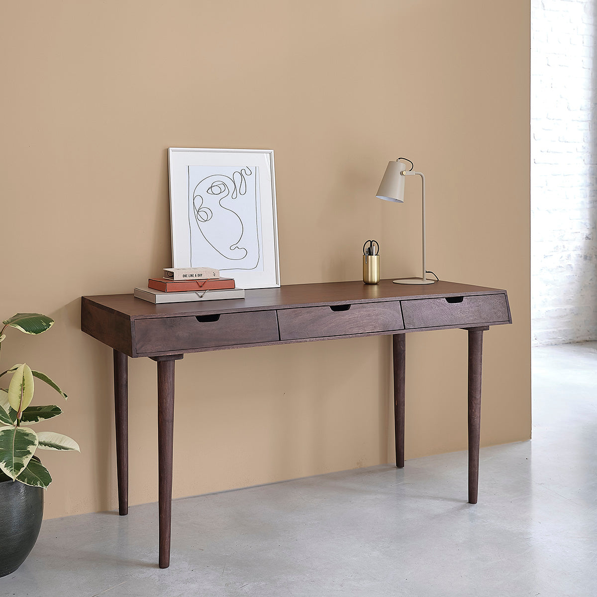 CAMERON - Bureau en manguier massif 140 cm