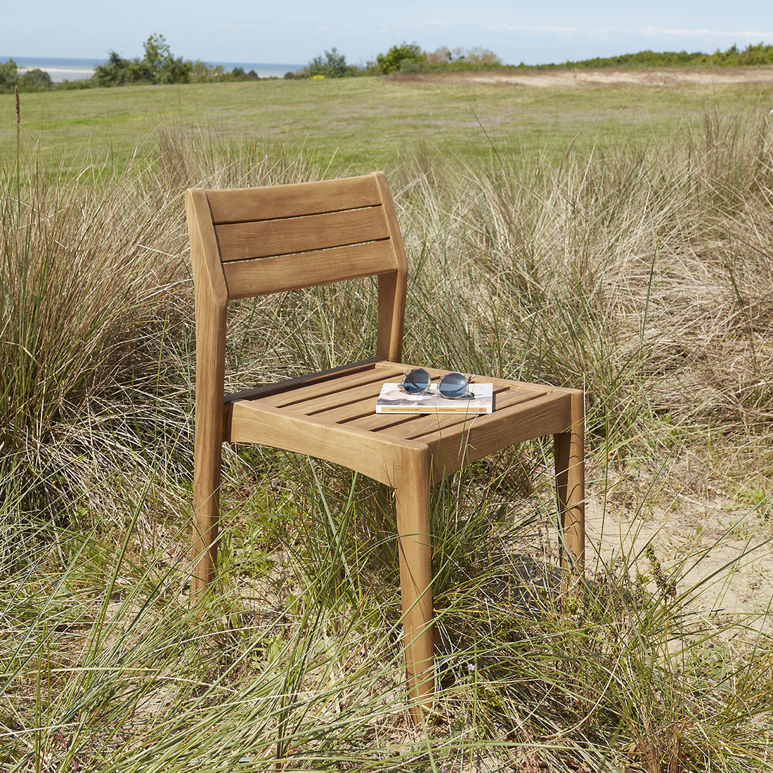 HORTENSE - Chaise de jardin en teck massif recyclé