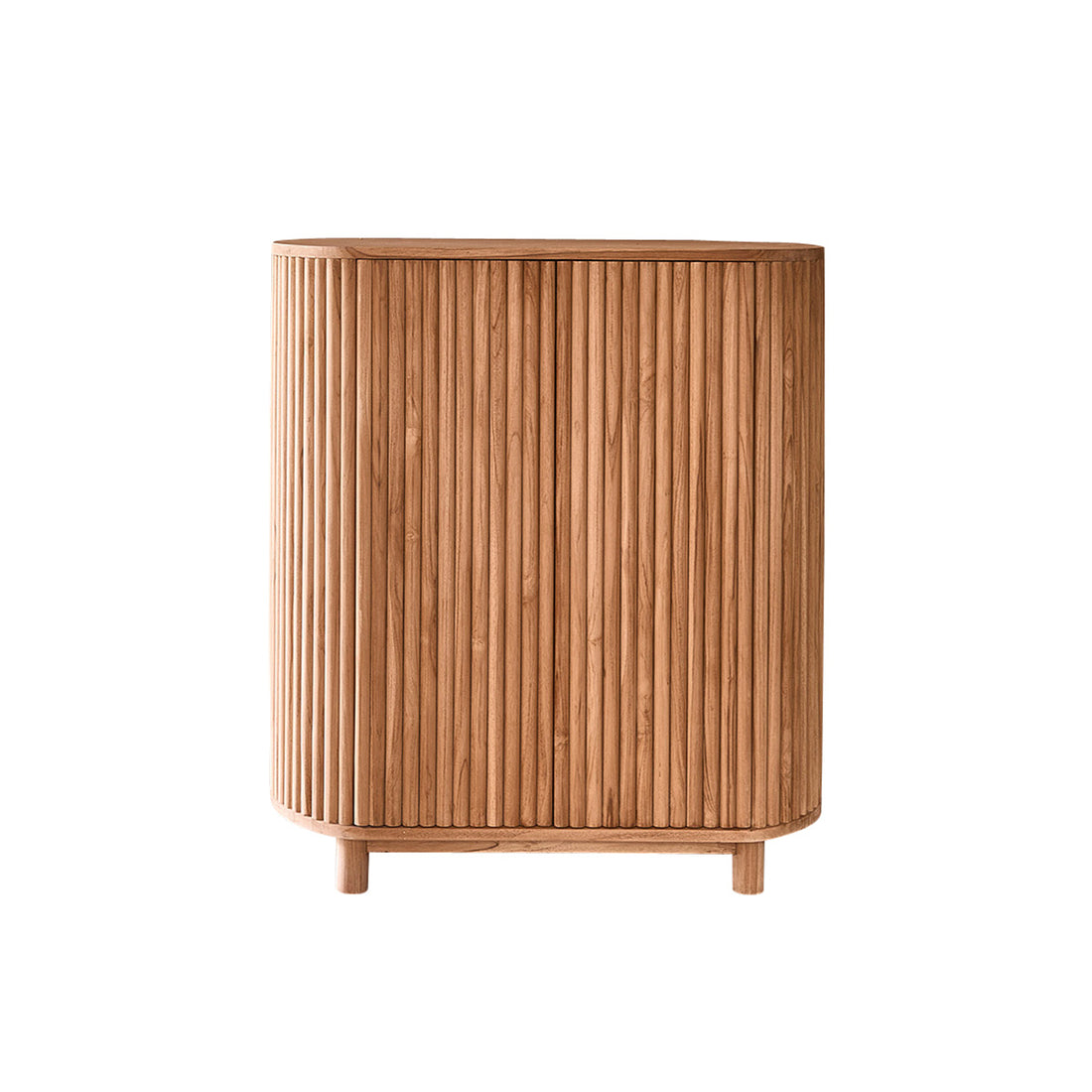 COLINE - Meuble bar en teck massif 90 cm