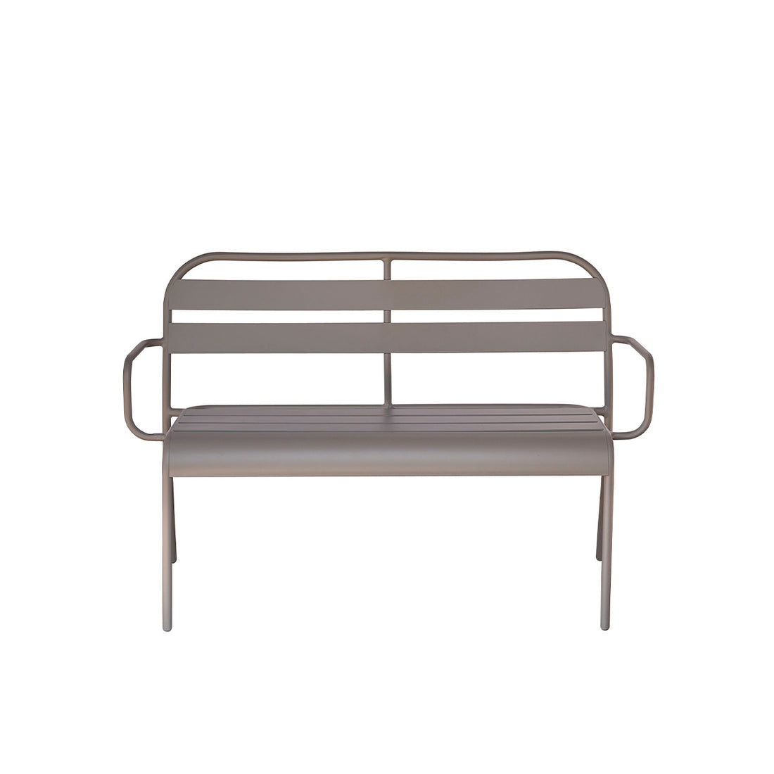 ZÉPHIR - Banc en aluminium gris 118 cm