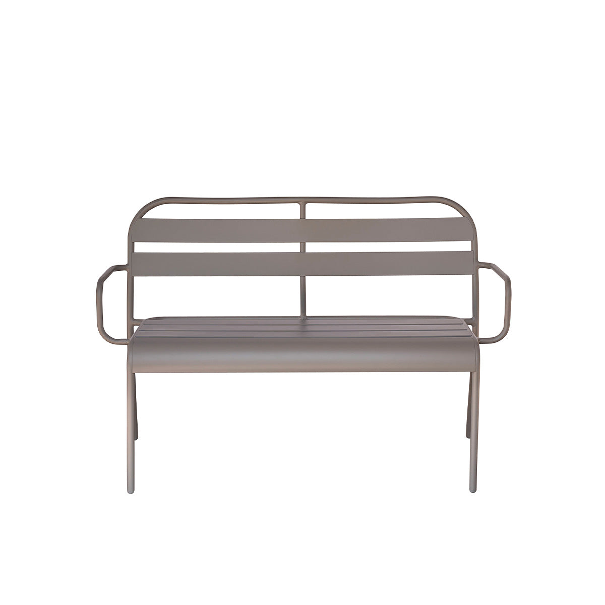 ZÉPHIR - Banc en aluminium gris 118 cm
