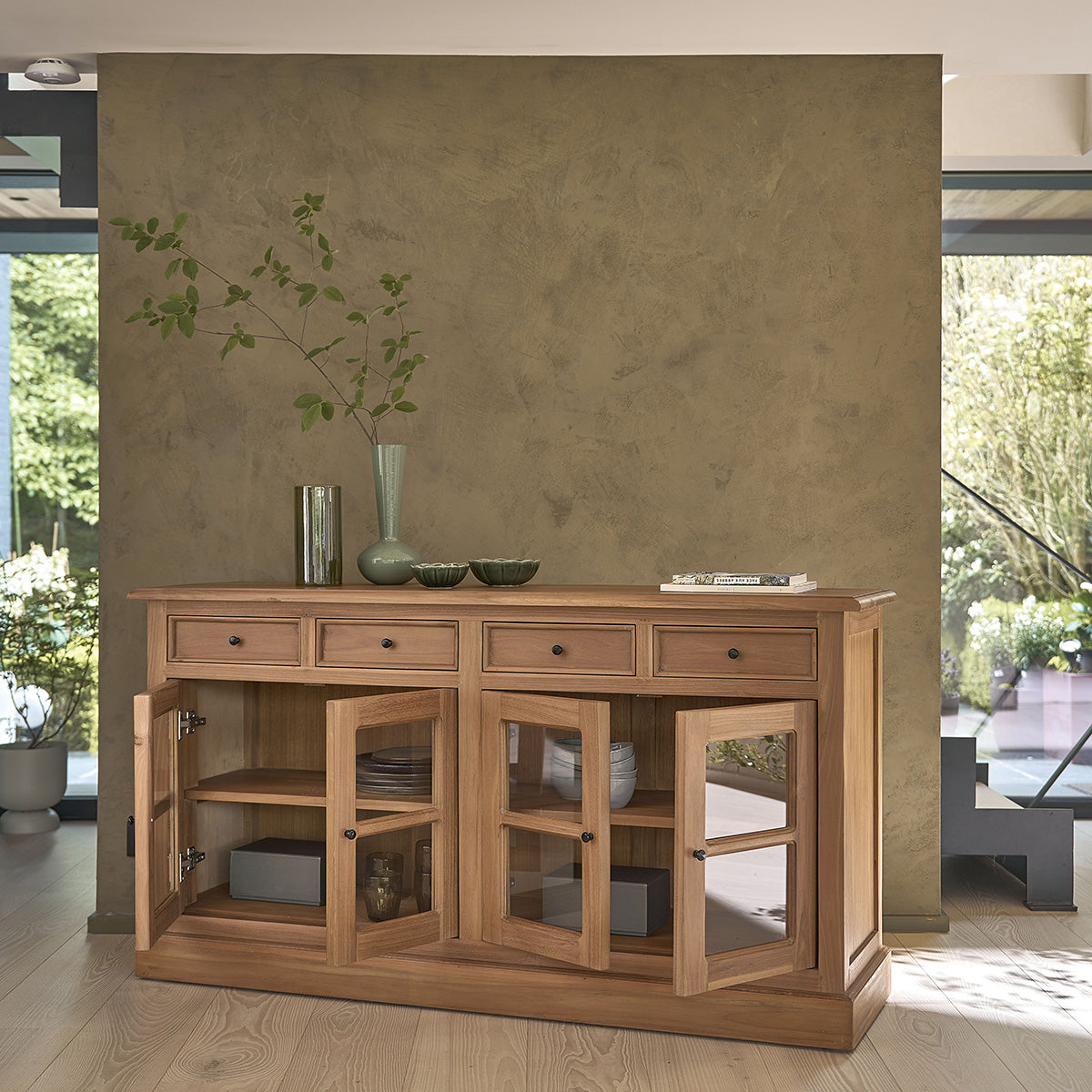 DOMAINE - Buffet en teck massif 160 cm