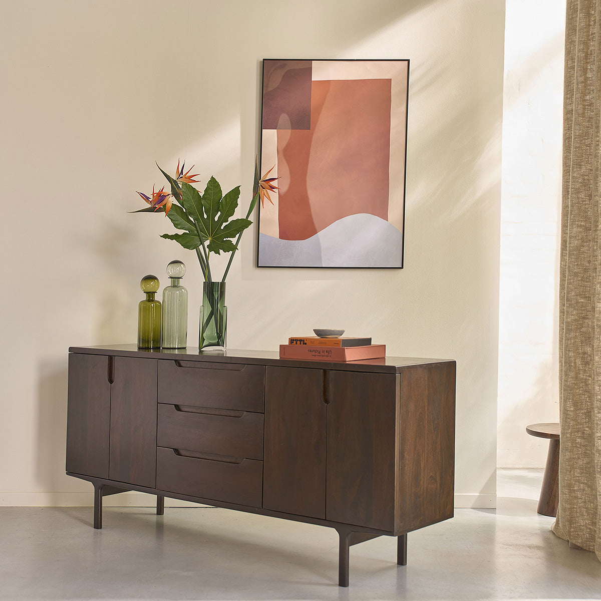 LAZARE - Buffet en manguier massif 180 cm