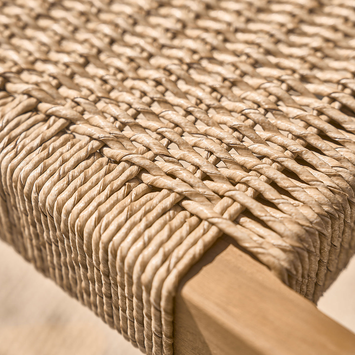 ALIZÉ - Fauteuil de jardin en teck massif et cordage