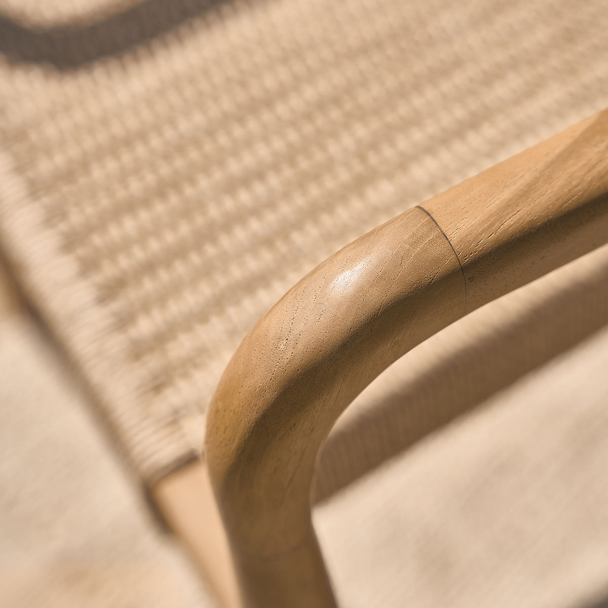 ALIZÉ - Fauteuil de jardin en teck massif et cordage
