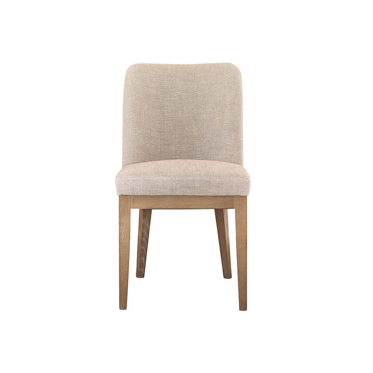 MARGOT - Chaise en chêne massif et tissu lin