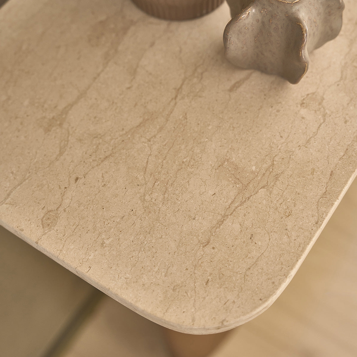 CALMA - Console en teck massif et marbre 120 cm