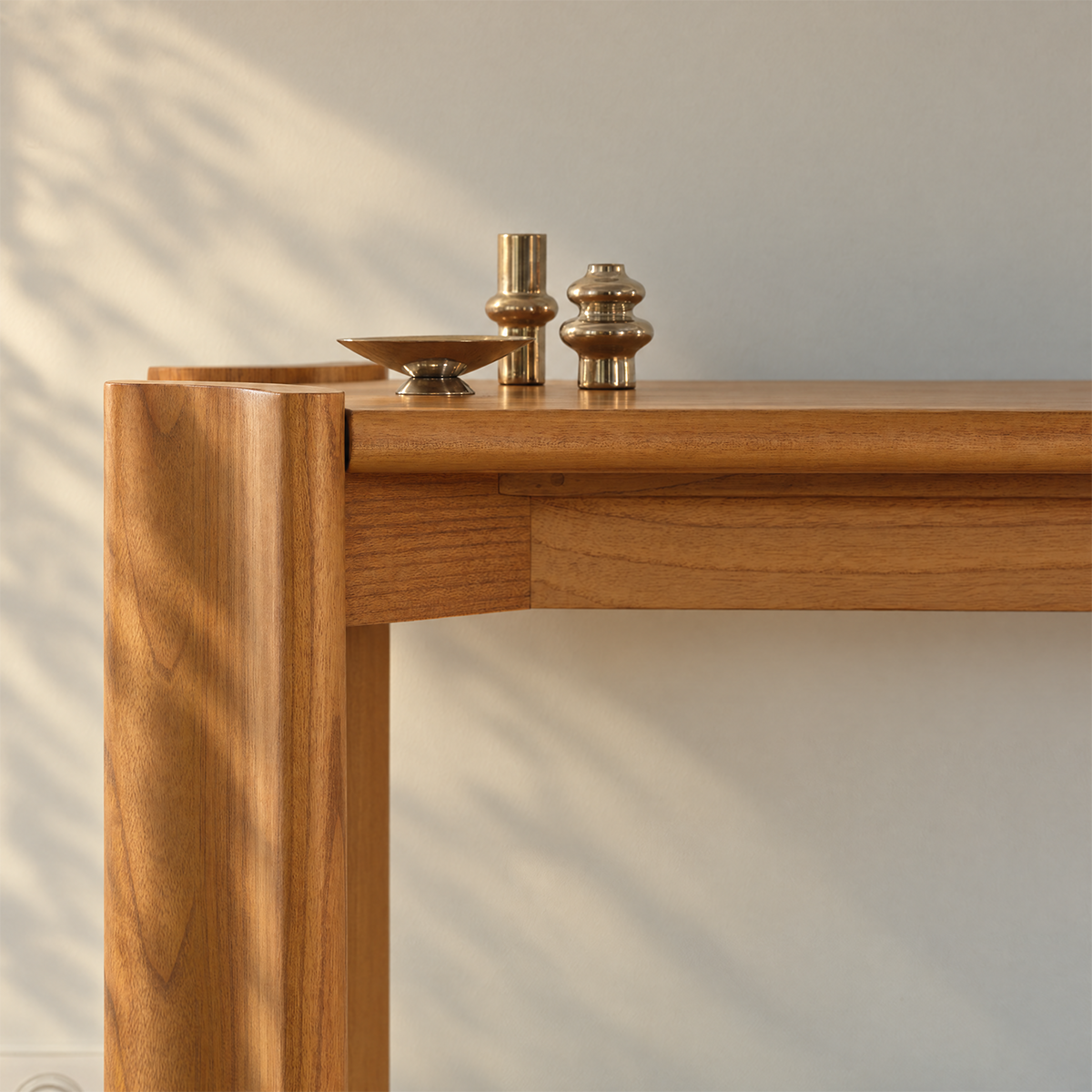 ALVAR - Console en mindi naturel 165 cm