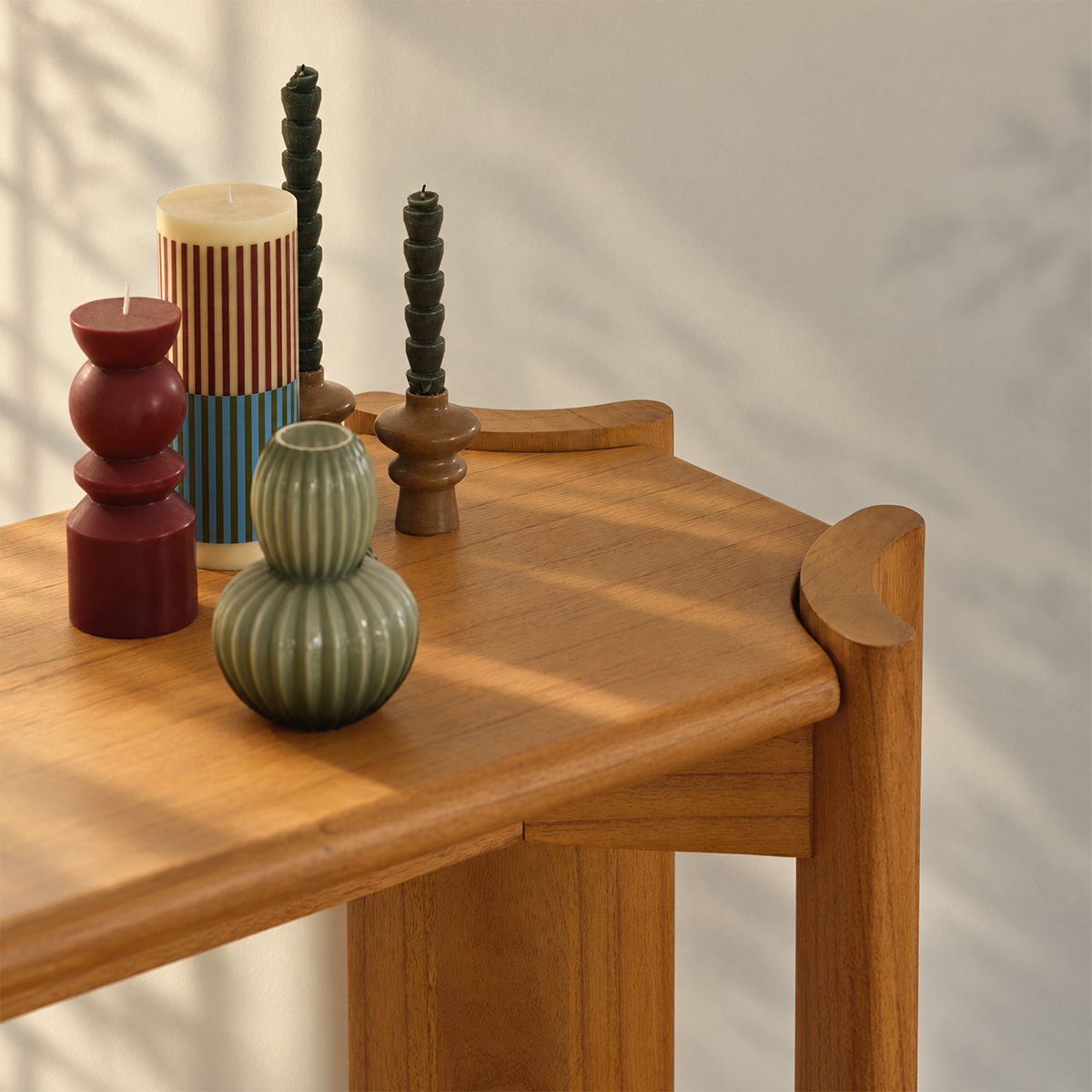 ALVAR - Console en mindi naturel 165 cm