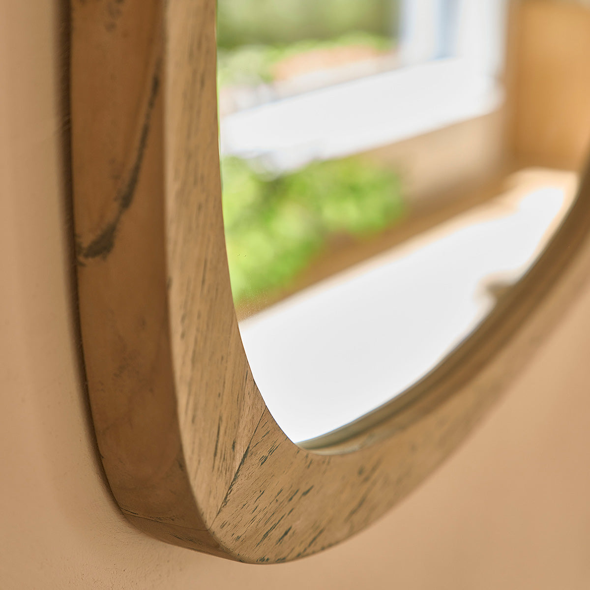 AUSTIN - Miroir en teck massif recyclé 70 cm